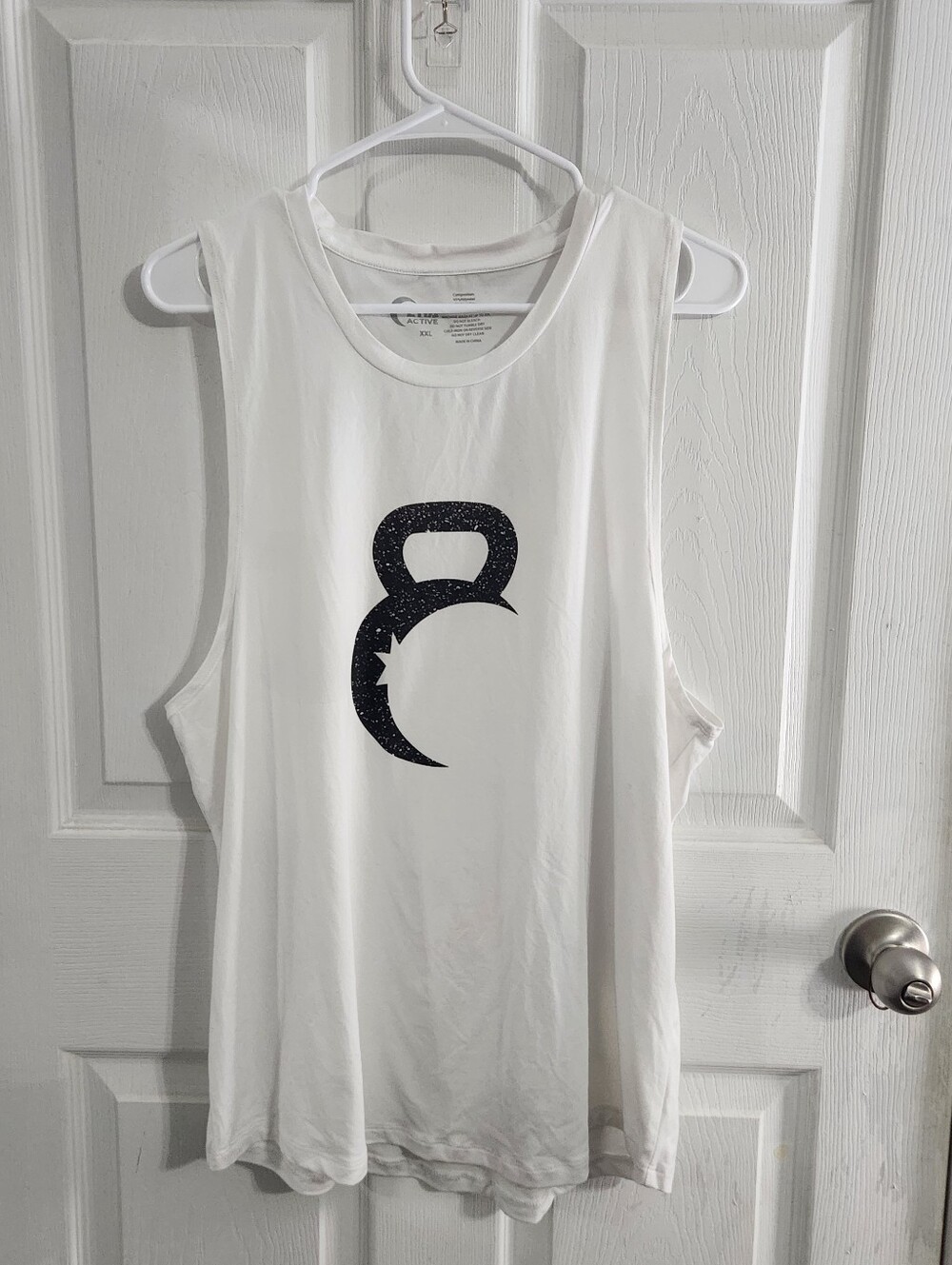 Zyia active tank top white athleisure gym running jogging XXL Stretchy